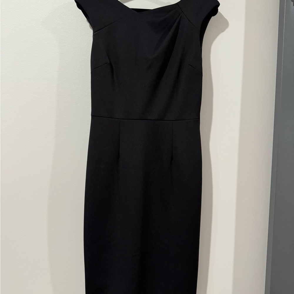 White House Black Market Classic Black Midi Dress